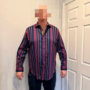 Robert Graham Multicolor Striped Button-Down Shirt